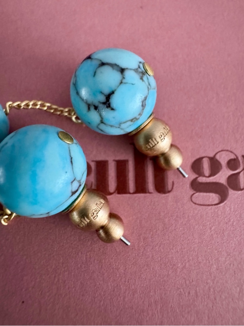 Cult Gaia Atum Earrings in Ibiza Turquoise - Picture 4 of 9